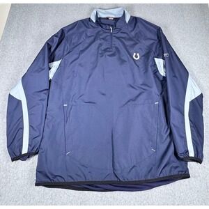 Reebok NFL Vintage Indianapolis Colts Prestige Sport 1/4 Zip Windbreaker XL Blue